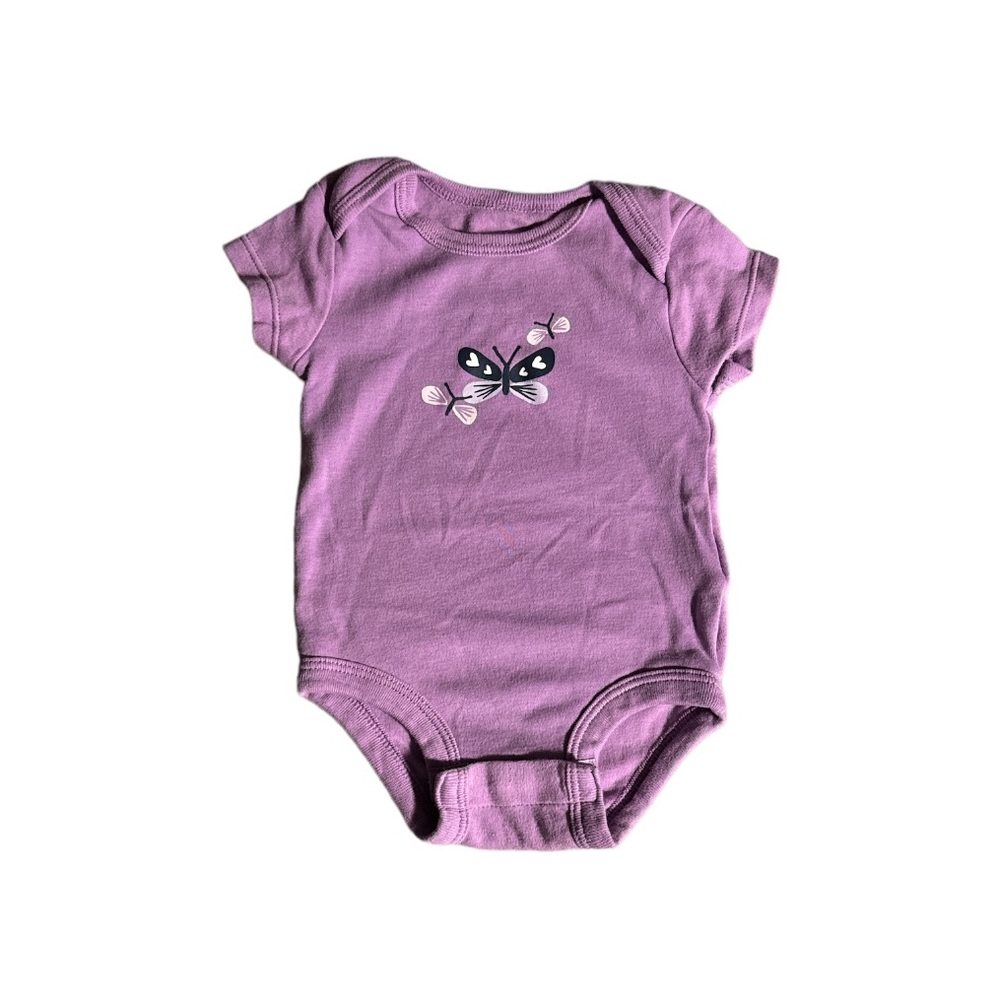 3 FOR $20 ROCOCO 3M Cotton Purple Butterfly Onesie